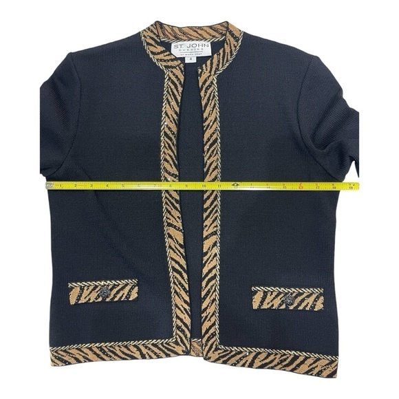 St.John Evening by Marie Gray, Gold and Black Jacket Women’s size 4 - Picture 5 of 13